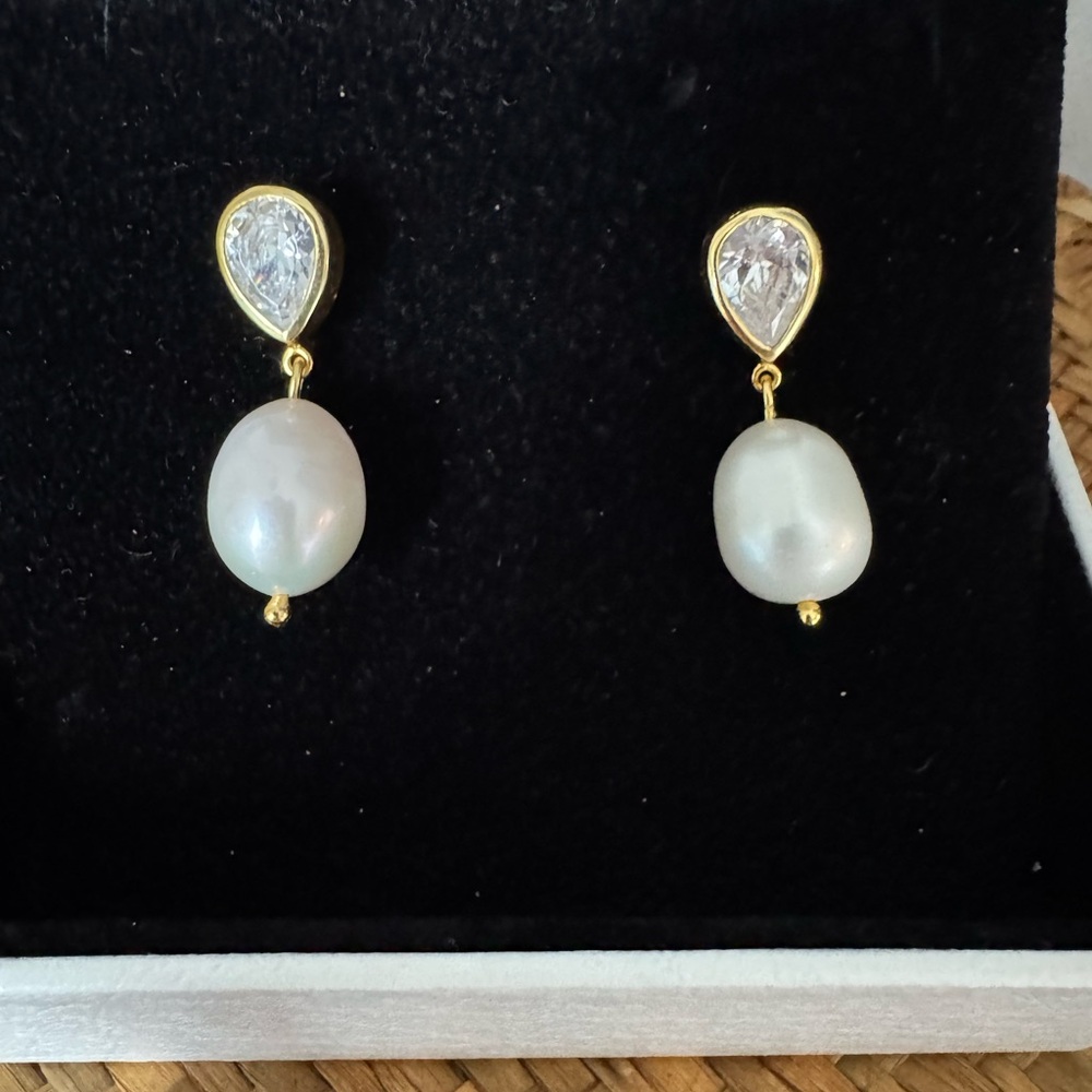 Lola Knight Oceane Bridal Earrings 18K Gold